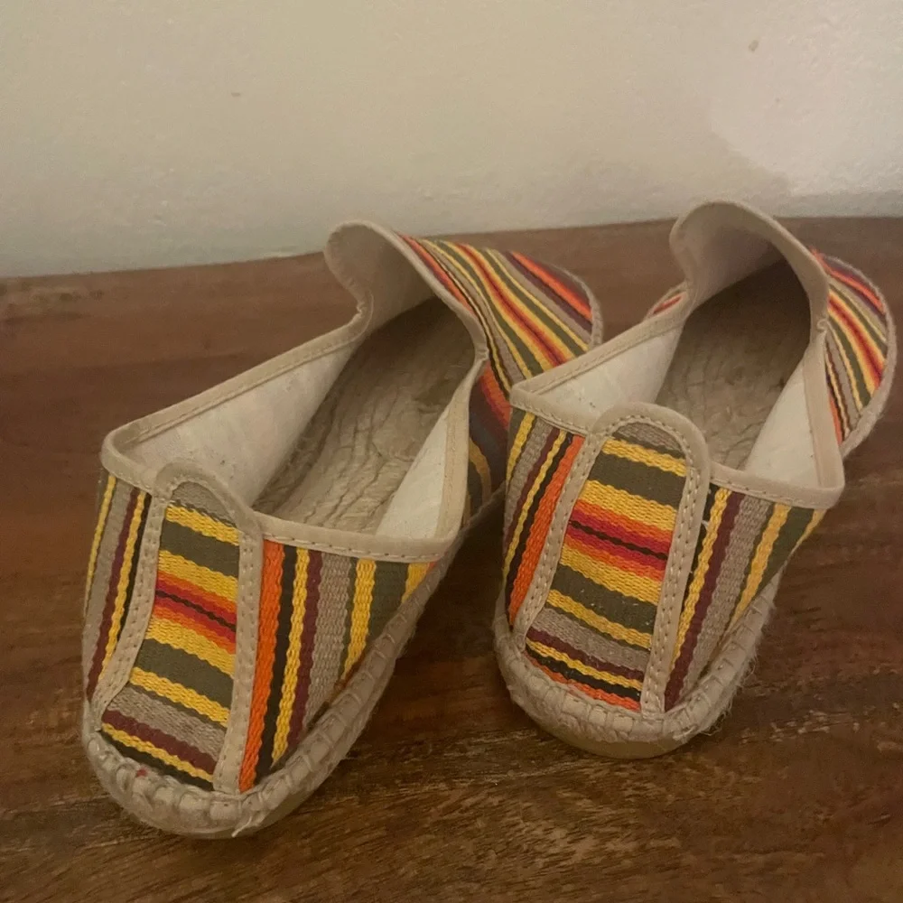Alpargatas Handmade Woven Striped Espadrilles – Colorful Boho Flats EU 38
